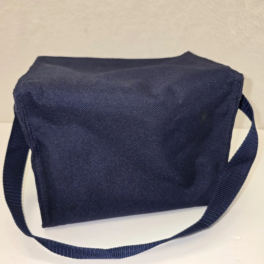 Snap-on Insulated Lunch Bag Cooler Zipper Navy USA‎ Logo Compact